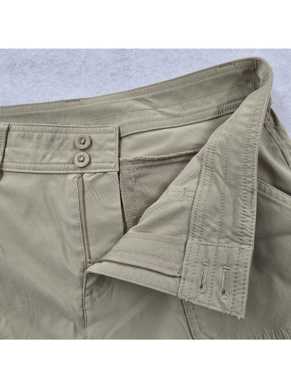 Eddie Bauer Roll Tab Bermuda Shorts Size 8 Outdoor Hiking Gorpcore Stretch EUC - Picture 5 of 8